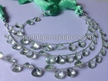 Green Amethyst Concave Heart Shape Beads